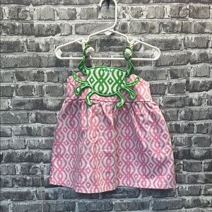 Girls Mudpie Pink‎ & Green Patterned Dress